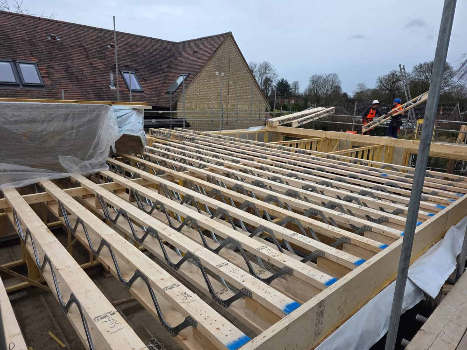 Pozi-Joists being installed